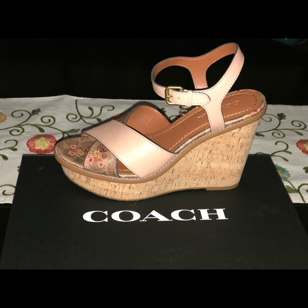 Coach Cross-band Wedge Sandal - Picture 3 of 4